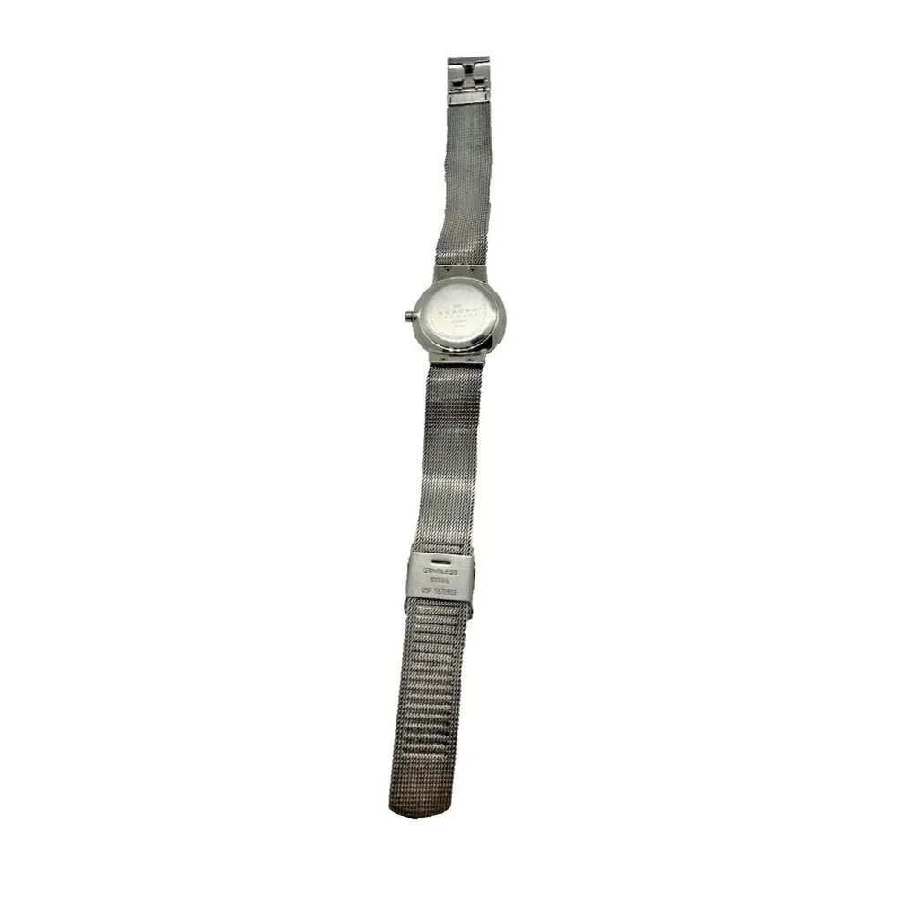 Skagen Women's 355SSRS Dress Watch 2-Tone Stainless Steel Mesh Band Date WR 3ATM